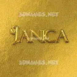 janica in All Gold style - 3D name wallpaper