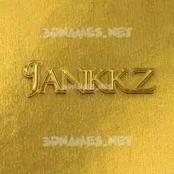 janikkz in All Gold style - 3D name wallpaper
