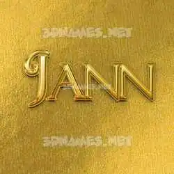 jann in All Gold style - 3D name wallpaper