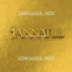 jannatul in All Gold style - 3D name wallpaper