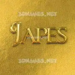 japes in All Gold style - 3D name wallpaper