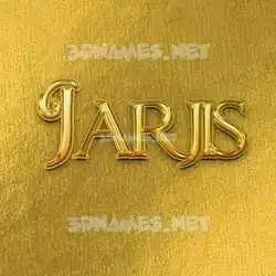jarjis in All Gold style - 3D name wallpaper