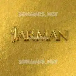 jarman in All Gold style - 3D name wallpaper
