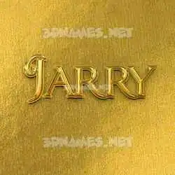 jarry in All Gold style - 3D name wallpaper