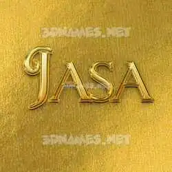 jasa in All Gold style - 3D name wallpaper