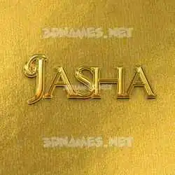 jasha in All Gold style - 3D name wallpaper