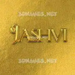 jashvi in All Gold style - 3D name wallpaper