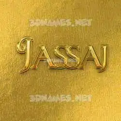 jassaj in All Gold style - 3D name wallpaper