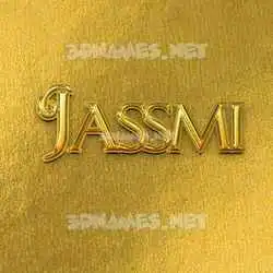 jassmi in All Gold style - 3D name wallpaper