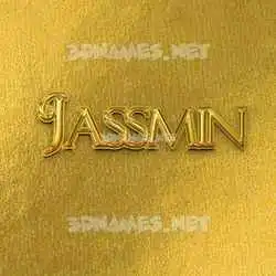 jassmin in All Gold style - 3D name wallpaper