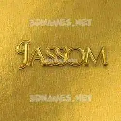 jassom in All Gold style - 3D name wallpaper