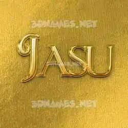 jasu in All Gold style - 3D name wallpaper