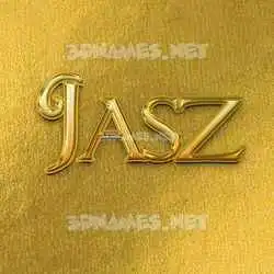jasz in All Gold style - 3D name wallpaper