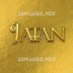 jatan in All Gold style - 3D name wallpaper