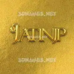 jatinjp in All Gold style - 3D name wallpaper