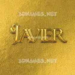 javier in All Gold style - 3D name wallpaper