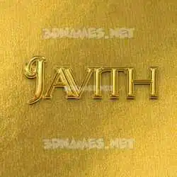 javith in All Gold style - 3D name wallpaper