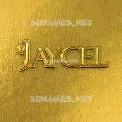 jaycel in All Gold style - 3D name wallpaper