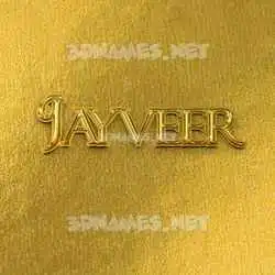 jayveer in All Gold style - 3D name wallpaper