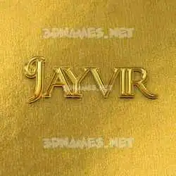 jayvir in All Gold style - 3D name wallpaper