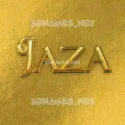 jaza in All Gold style - 3D name wallpaper