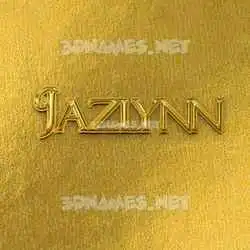 jazlynn in All Gold style - 3D name wallpaper