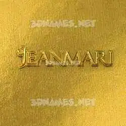 jeanmari in All Gold style - 3D name wallpaper