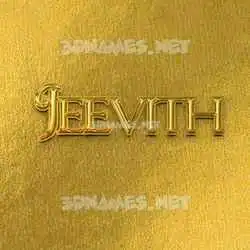 jeevith in All Gold style - 3D name wallpaper