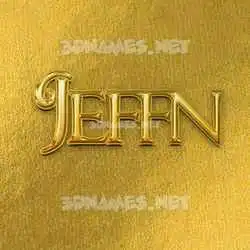 jeffn in All Gold style - 3D name wallpaper