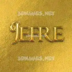 jefre in All Gold style - 3D name wallpaper