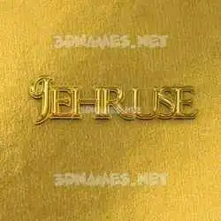 jehruse in All Gold style - 3D name wallpaper