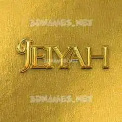 jeiyah in All Gold style - 3D name wallpaper