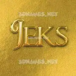 jeks in All Gold style - 3D name wallpaper