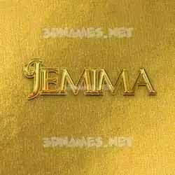 jemima in All Gold style - 3D name wallpaper
