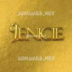 jenicie in All Gold style - 3D name wallpaper