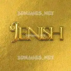 jenish in All Gold style - 3D name wallpaper