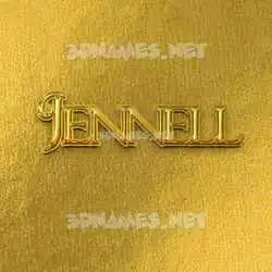 jennell in All Gold style - 3D name wallpaper