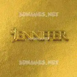 jenniffer in All Gold style - 3D name wallpaper