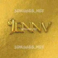 jennv in All Gold style - 3D name wallpaper