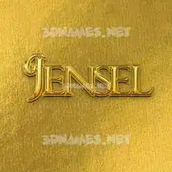 jensel in All Gold style - 3D name wallpaper