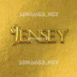jensey in All Gold style - 3D name wallpaper
