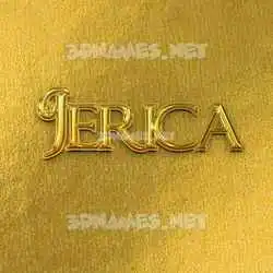 jerica in All Gold style - 3D name wallpaper