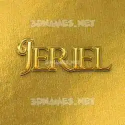 jeriel in All Gold style - 3D name wallpaper