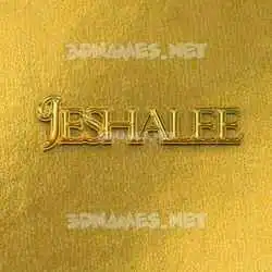 jeshalee in All Gold style - 3D name wallpaper