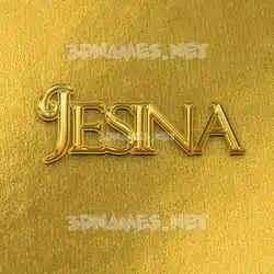 jesina in All Gold style - 3D name wallpaper