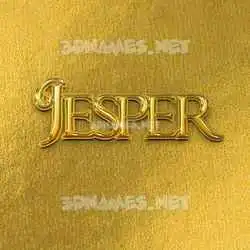 jesper in All Gold style - 3D name wallpaper