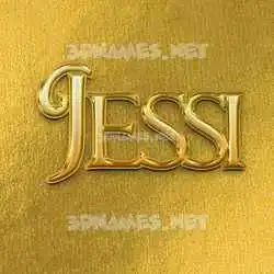 jessi in All Gold style - 3D name wallpaper