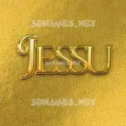 jessu in All Gold style - 3D name wallpaper