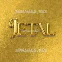 jetal in All Gold style - 3D name wallpaper