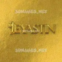 jeyastin in All Gold style - 3D name wallpaper